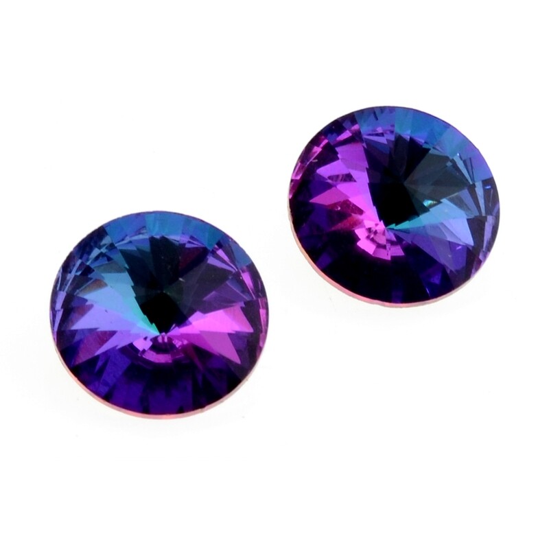 2x Cabochon Kristall rivoli 14mm Volkano