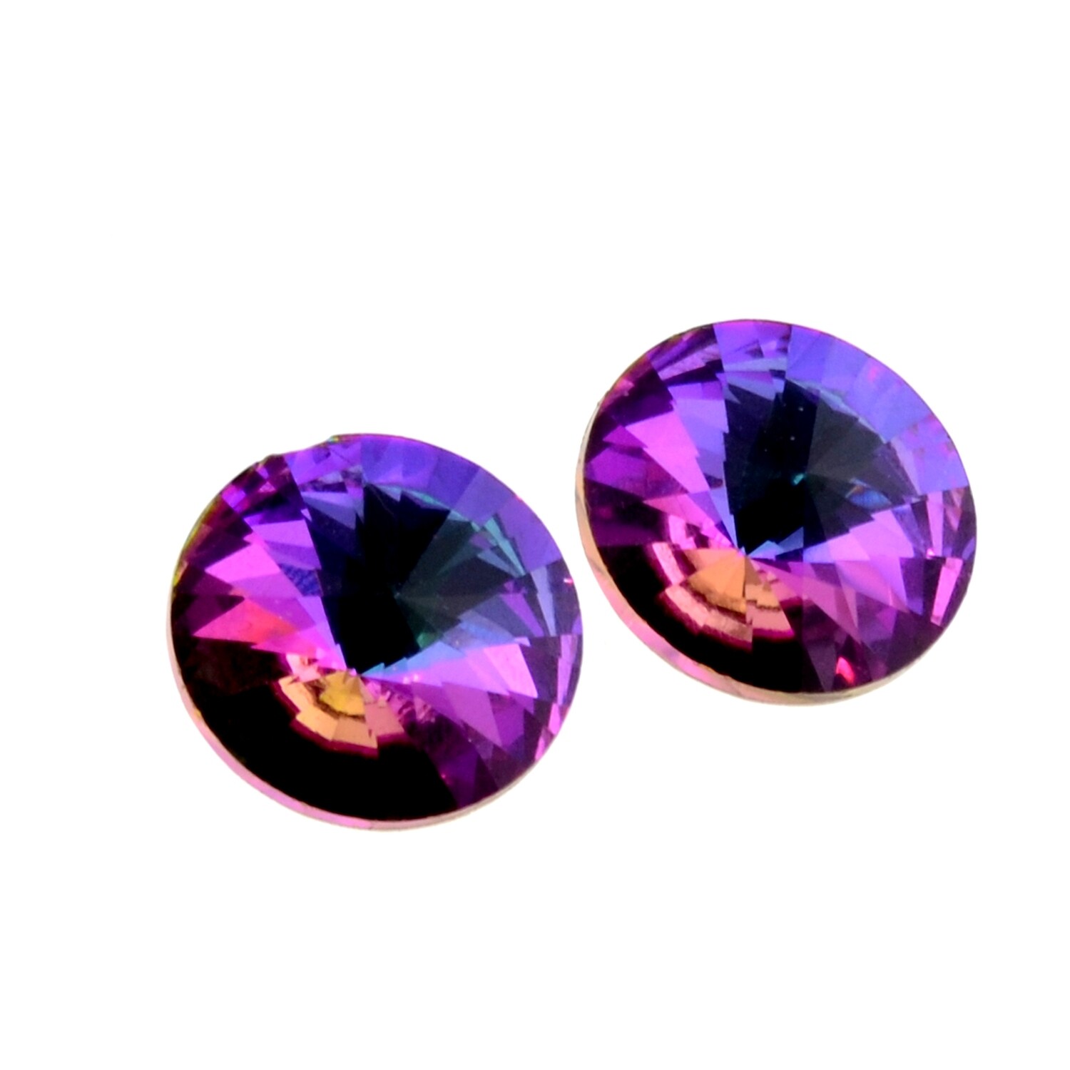 2x Cabochon Kristall rivoli 14mm  Heliotrope