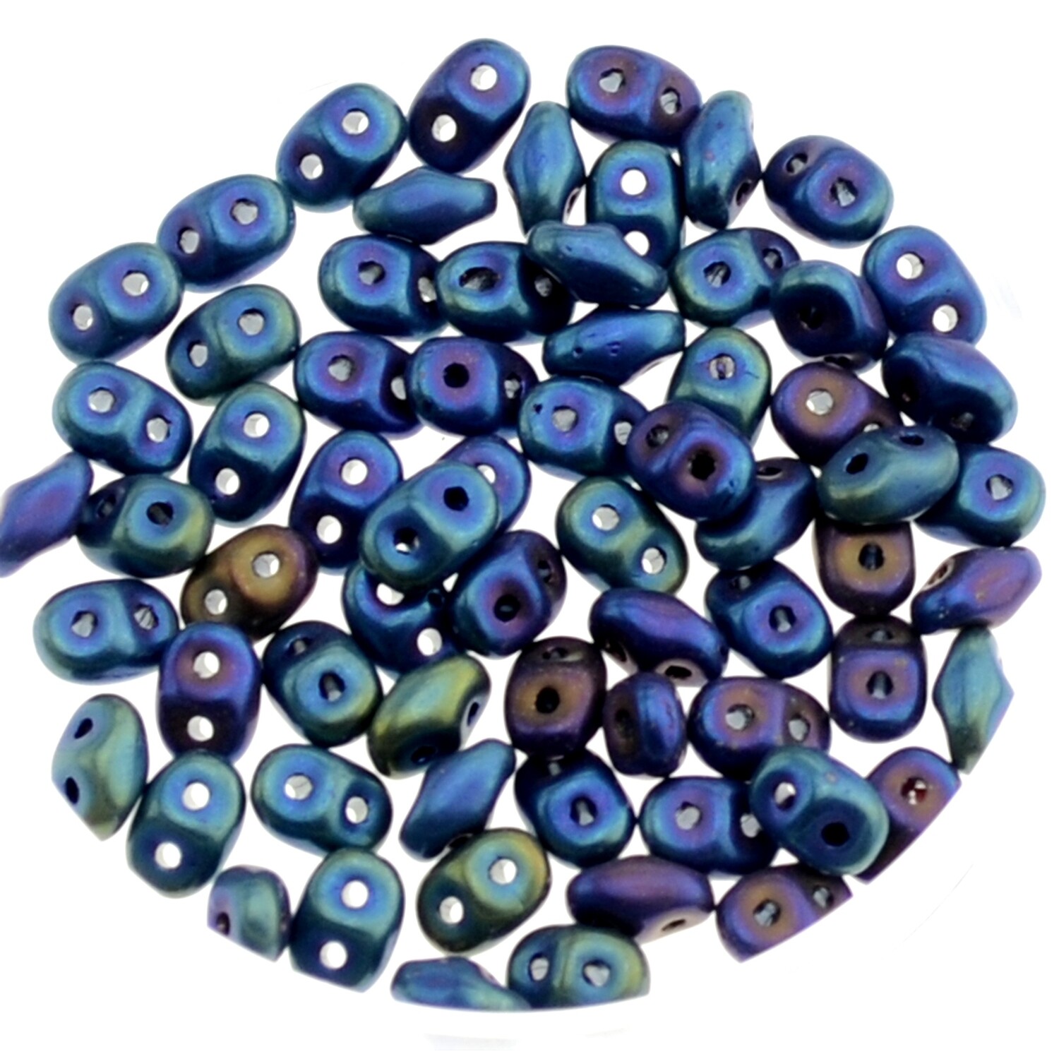 Super Duo Perlen  2,5x5mm d.blau iris /5g