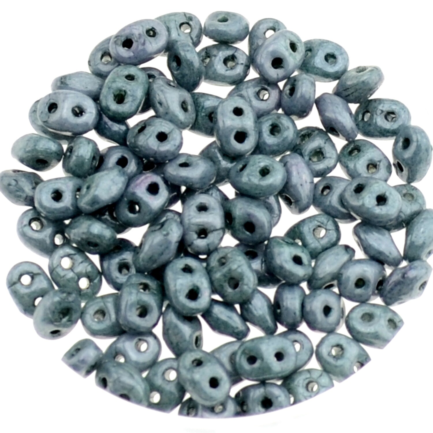 Super Duo Perlen  2,5x5mm blau matt /5g