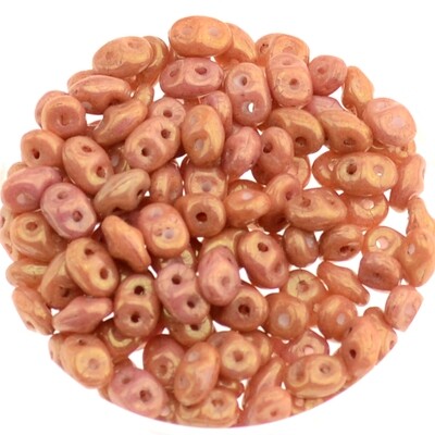 Super Duo Perlen 2,5x5mm pfirsich matt /5g Super Duo Perlen 2,5x5mm pfirsich matt /5g