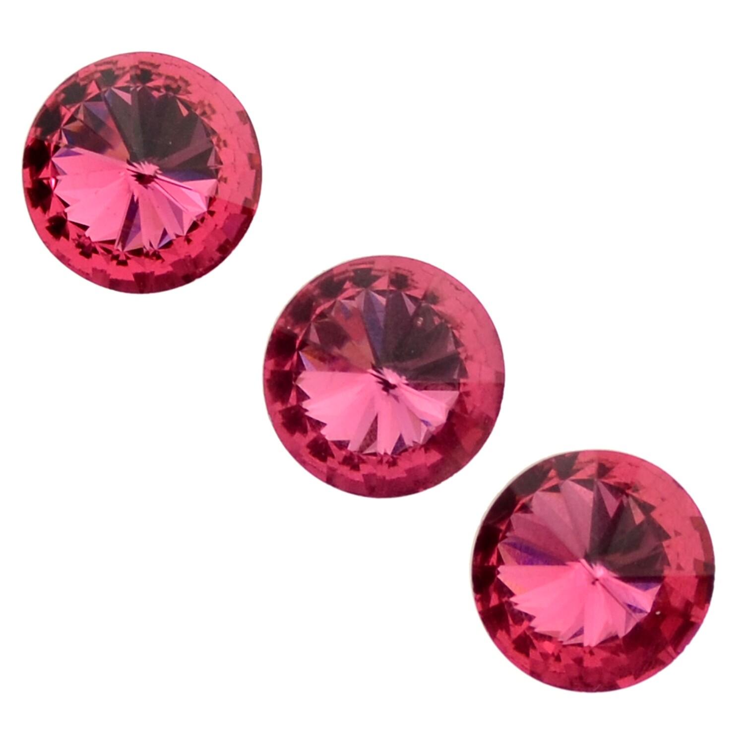 Rivoli Crystal Glas Cabohon 14mm / rose /  1 Stück