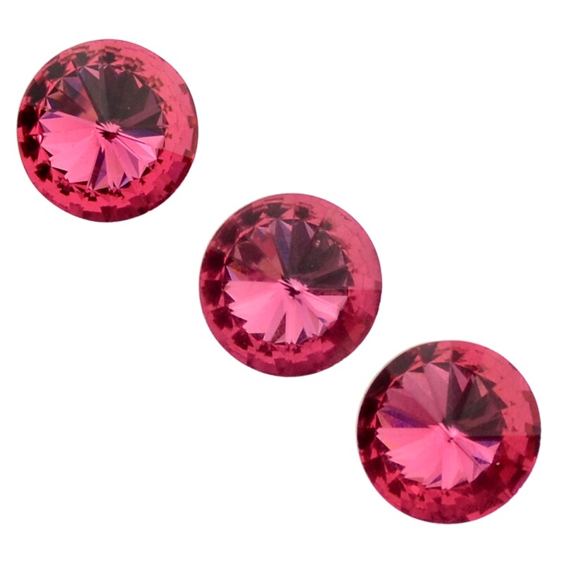 Rivoli Crystal Glas Cabohon 14mm / rose /  1 Stück