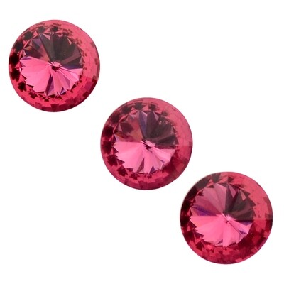 Rivoli Crystal Glas Cabohon 14mm / rose /  1 Stück