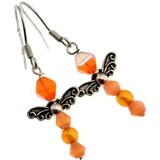 38. DIY Kit mit Perlen und Zubehör /Schmuck selber machten / Ohrringe orange