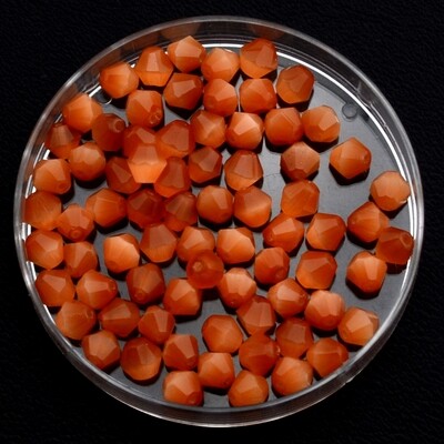 Katzenaugen 16 Facetten, 4mm orange /30 Stück Katzenaugen 16 Facetten, 4mm orange /30 Stück