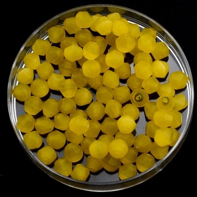 Katzenaugen 16 Facetten, 4mm gelb / 30Stück Katzenaugen 16 Facetten, 4mm gelb / 30Stück