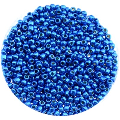 Japanische Rocailles Toho / color pf585 rund Nr.11 Permafinish Galvanized Ocean blue/ 2,1mm/ 6g Japanische Rocailles Toho / color pf585 rund Nr.11 Permafinish Galvanized Ocean blue/ 2,1mm/ 6g