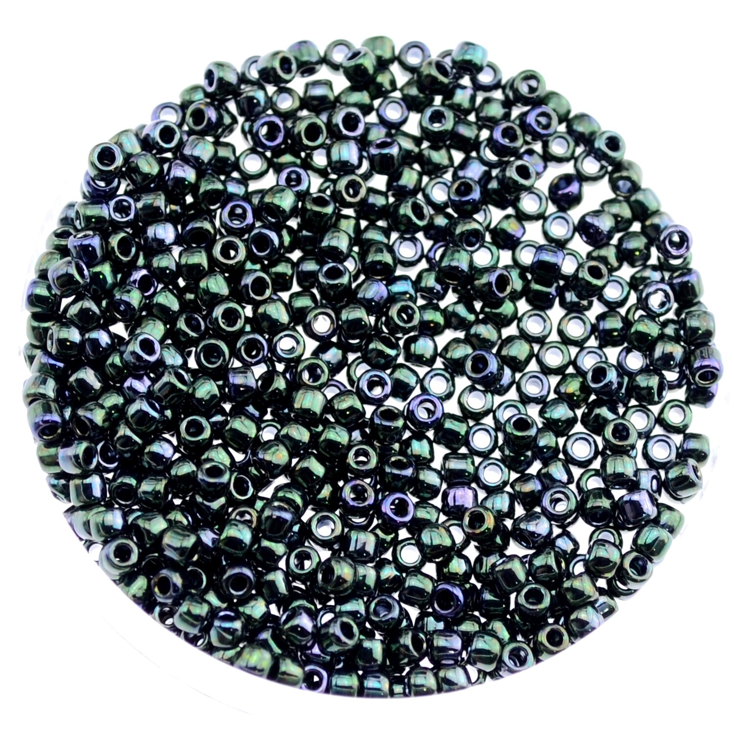 Japanische Rocailles Toho rund 2,1mm Nr.11 / Color 89 / Metallic moss / 13g