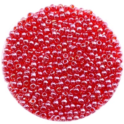 Japanische Rocailles Toho/color 109c rund Nr.11 transparent lustered ruby/ 2,1mm/ 13g Japanische Rocailles Toho/color 109c rund Nr.11 transparent lustered ruby/ 2,1mm/ 13g