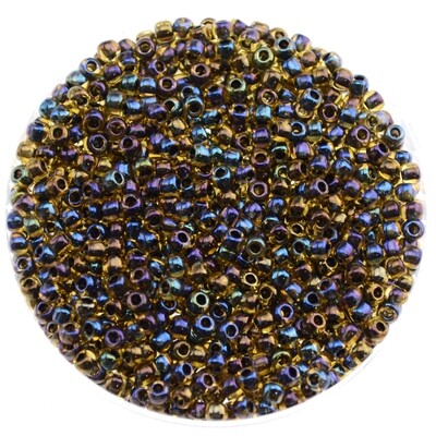 Japanische Rocailles Toho/color 245 rund Nr.11 inside Color rainbow Jonquil / Jet Lined / 2,1mm/ 13g Japanische Rocailles Toho/color 245 rund Nr.11 inside Color rainbow Jonquil / Jet Lined / 2,1mm/ 13g