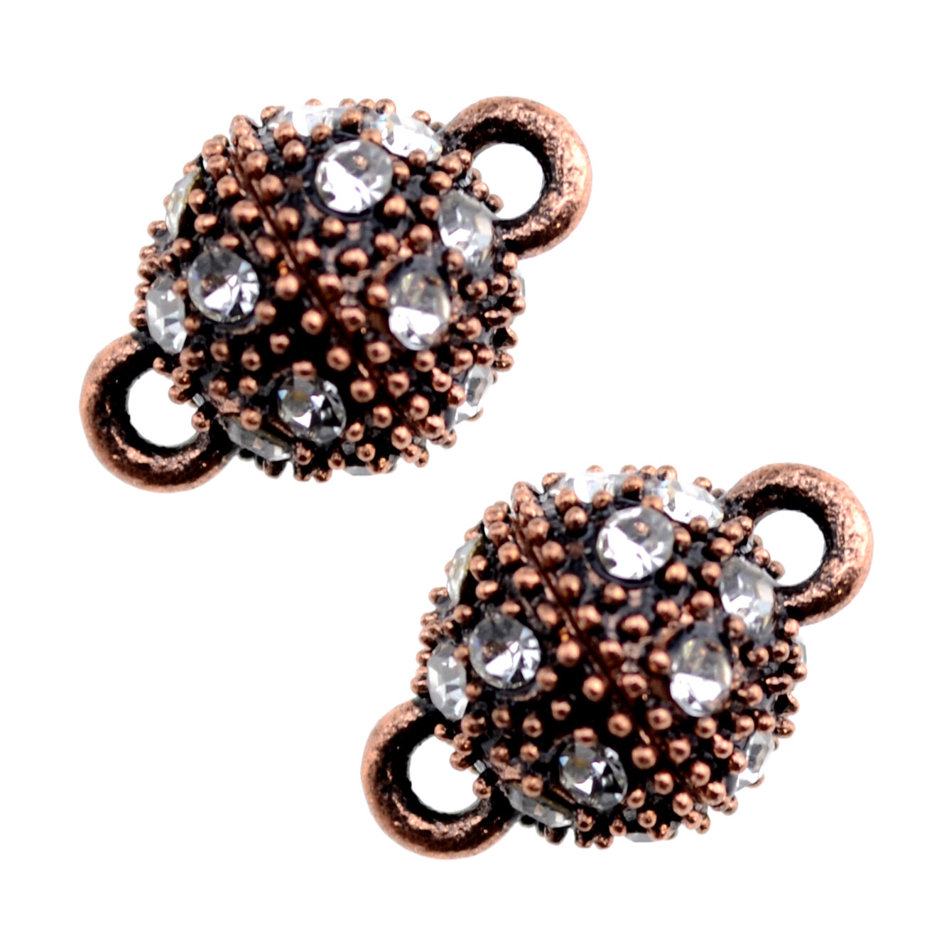 2x Magnetverschluss 10x16mm mit Straßsteinen