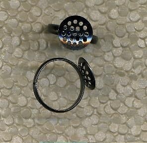 Ringschiene mit Sieb 12mm,  verstellbar schwarz /2 Stück