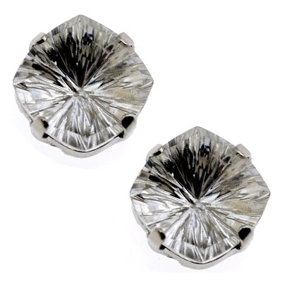 Hochwertige Strassperlen Crystal  in Fassung aus Edelstahl 10mm zum Aufnähen / 1 Stück