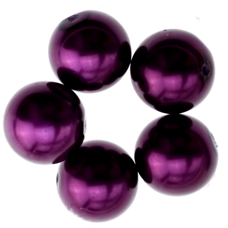 Glaswachsperlen 14mm Berry / 5 Stück