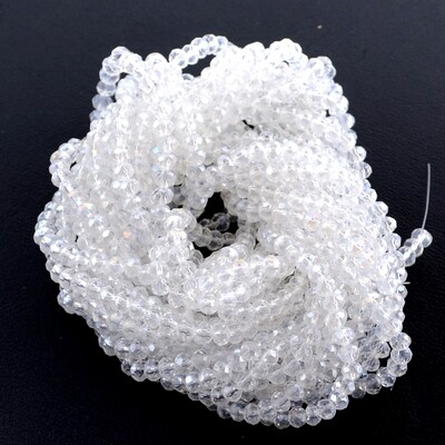 Rondellen Glasperlen 3mm facettiert / 40 Stück Rondellen Glasperlen 3mm facettiert / 40 Stück