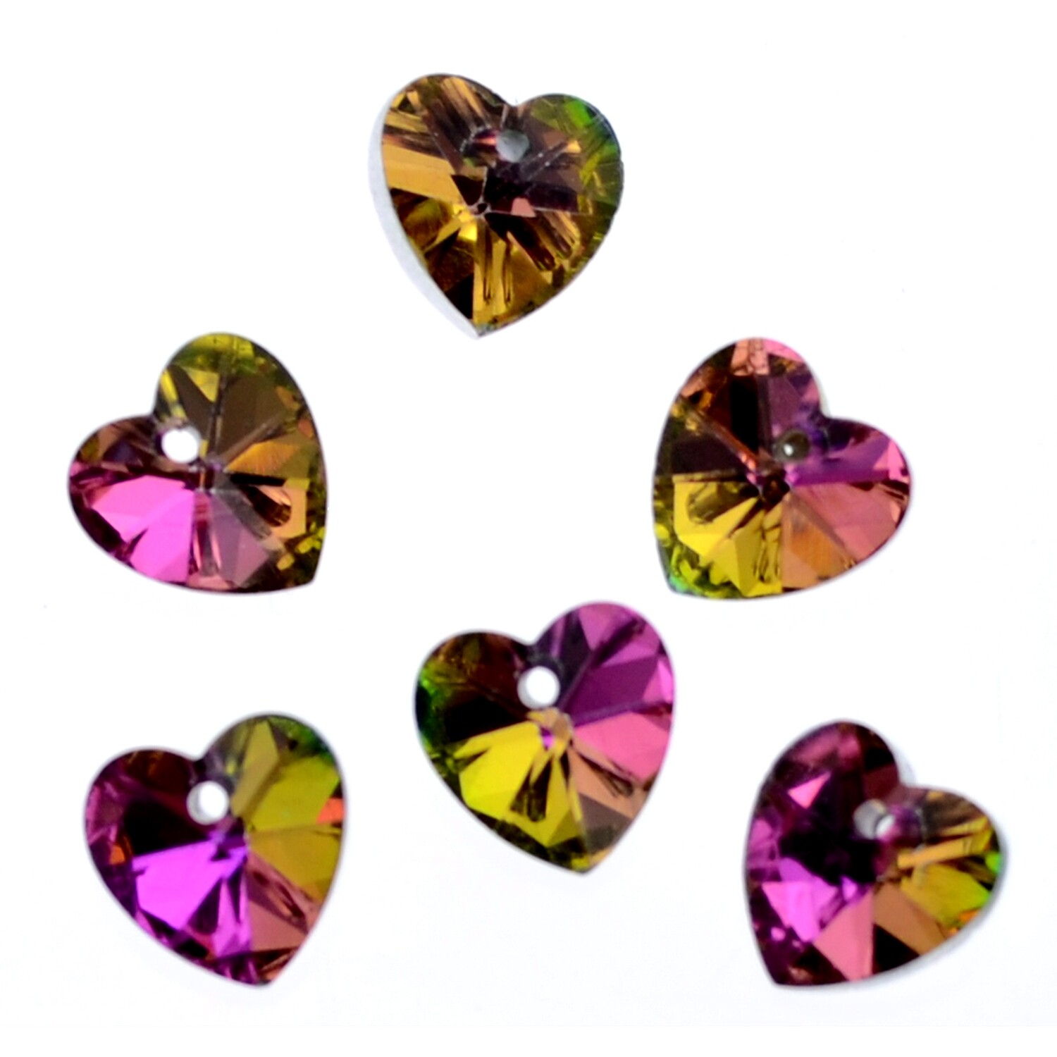 Anhänger Herz 10x10,5mm  / 4 Stück