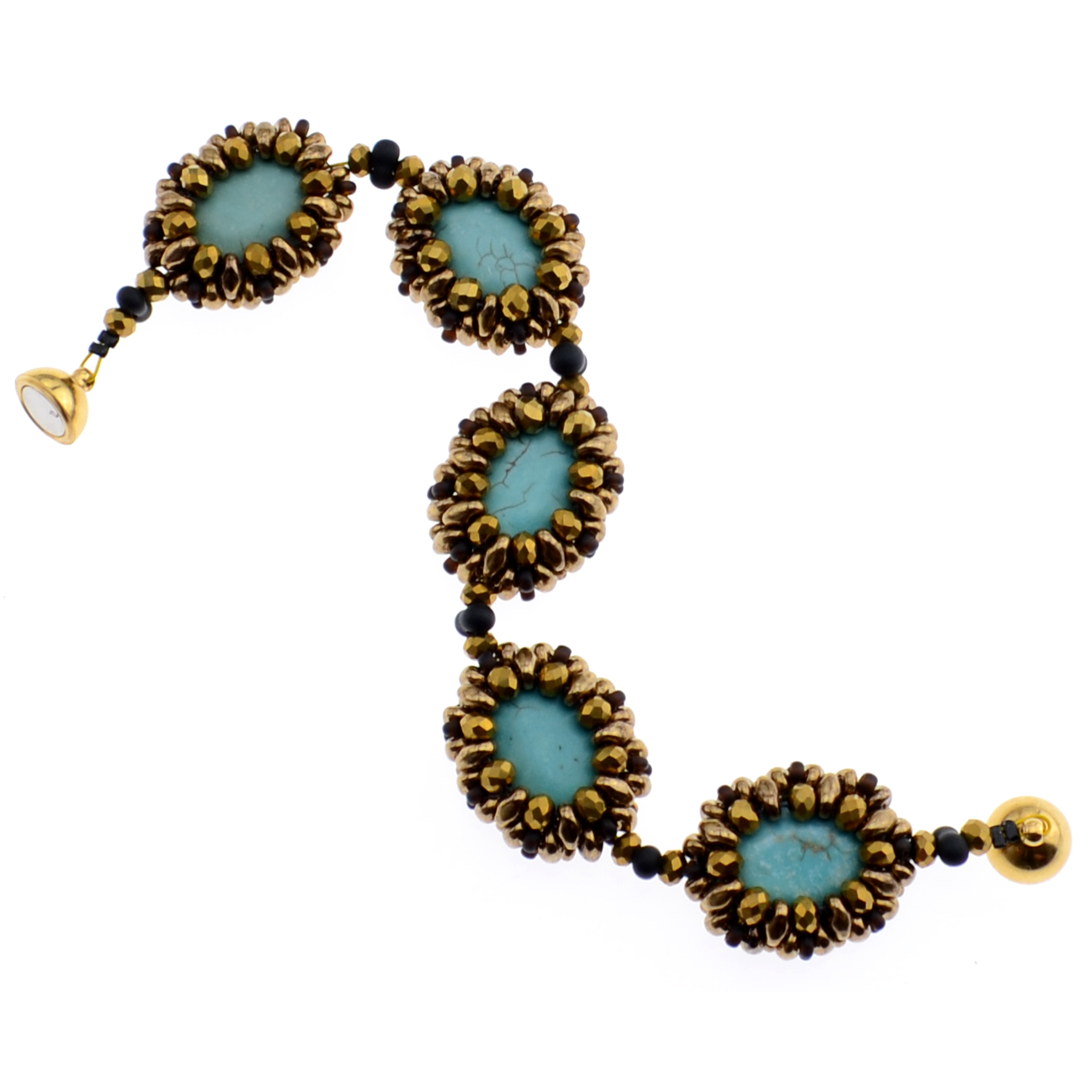 830. Kit mit Perlen, Anleitung und Zubehör / Schmuck selber machen / Armband