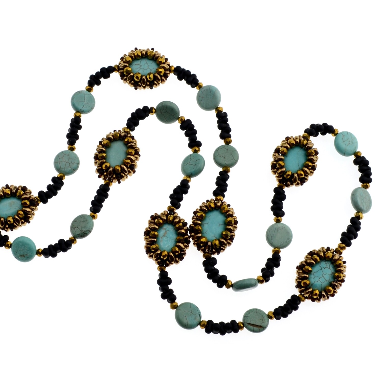 830. Kit mit Perlen, Anleitung und Zubehör / Schmuck selber machen / Lange Kette