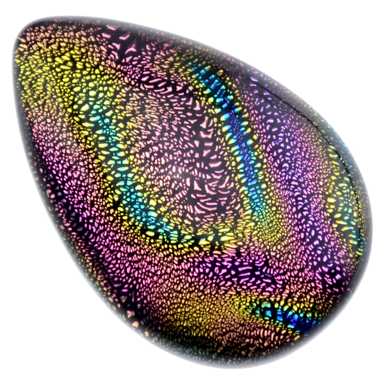 Dichroic Glas CabohonTropfen 20x30mm/1St