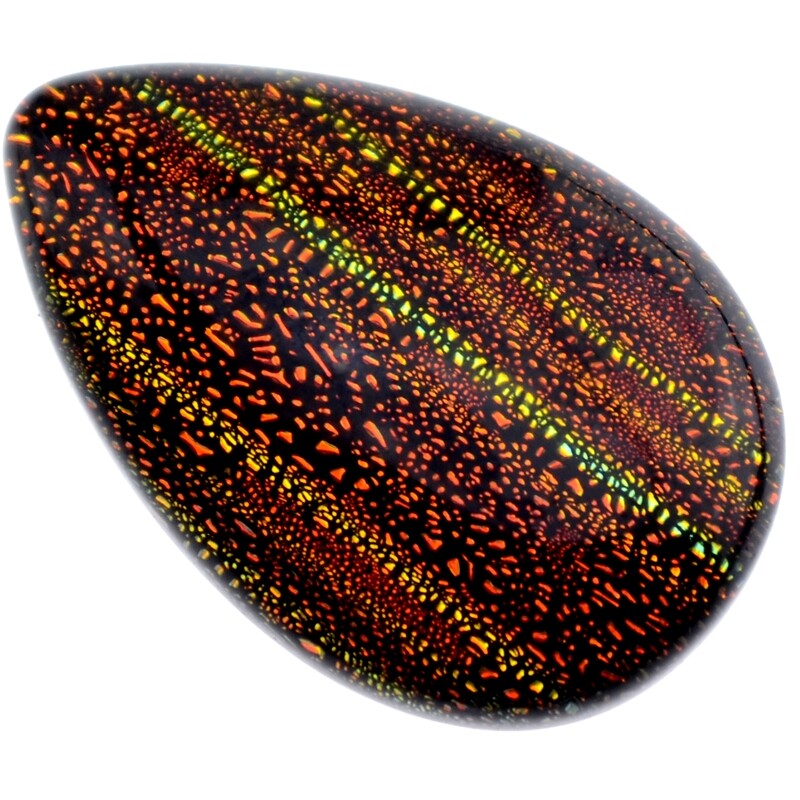 Dichroic Glas CabohonTropfen 20x30mm/1St