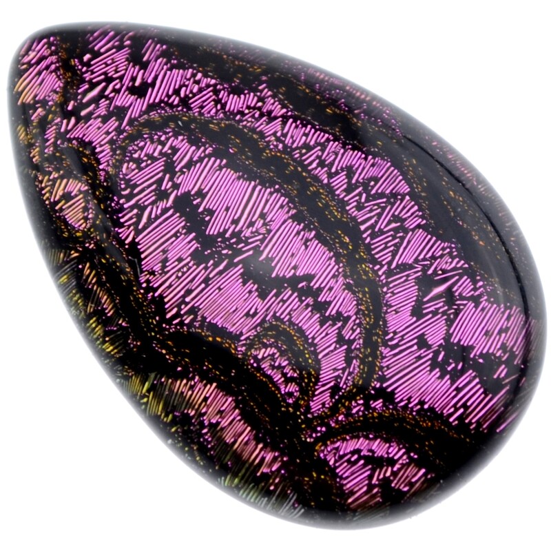 Dichroic Glas CabohonTropfen 20x30mm / 1St