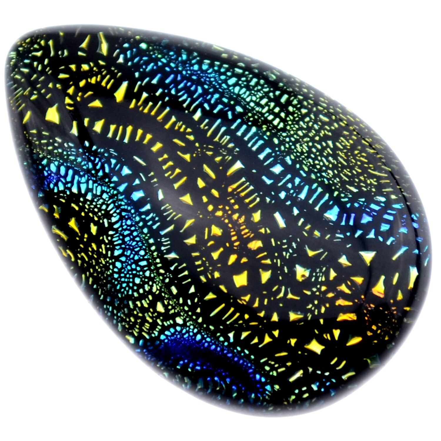 Dichroic Glas CabohonTropfen 20x30mm/1St