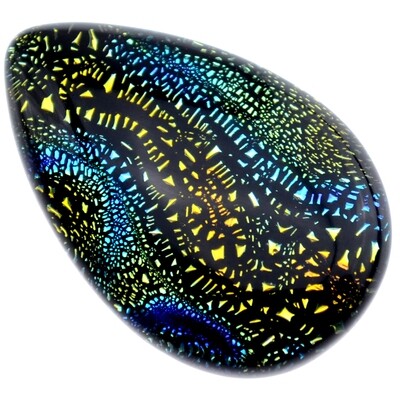 Dichroic Glas CabohonTropfen 20x30mm/1St Dichroic Glas CabohonTropfen 20x30mm/1St