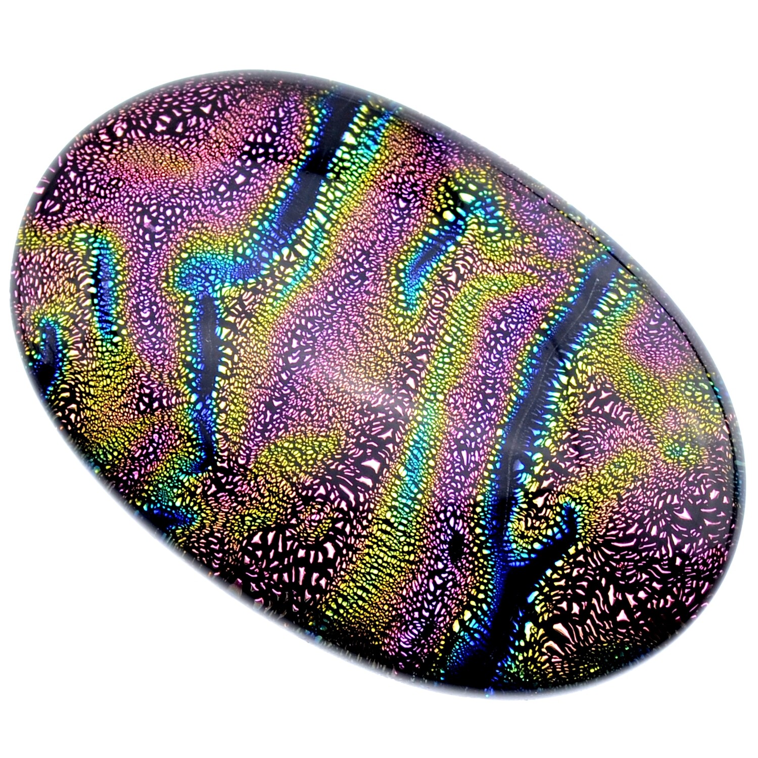 Dichroic Glas Cabohon 40x60mm/1St