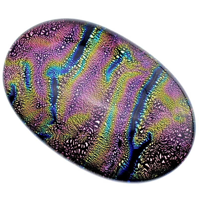 Dichroic Glas Cabohon 40x60mm/1St