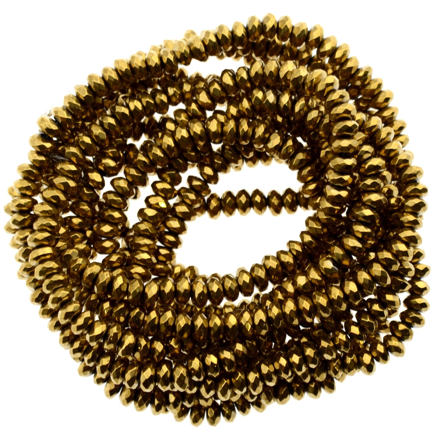 Rondellen 4mm gold metallic / 40 Stück