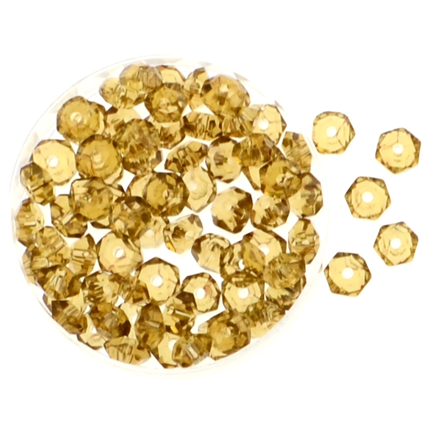 Rondellen 4mm topas /25 Stück