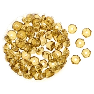 Rondellen 4mm topas /25 Stück