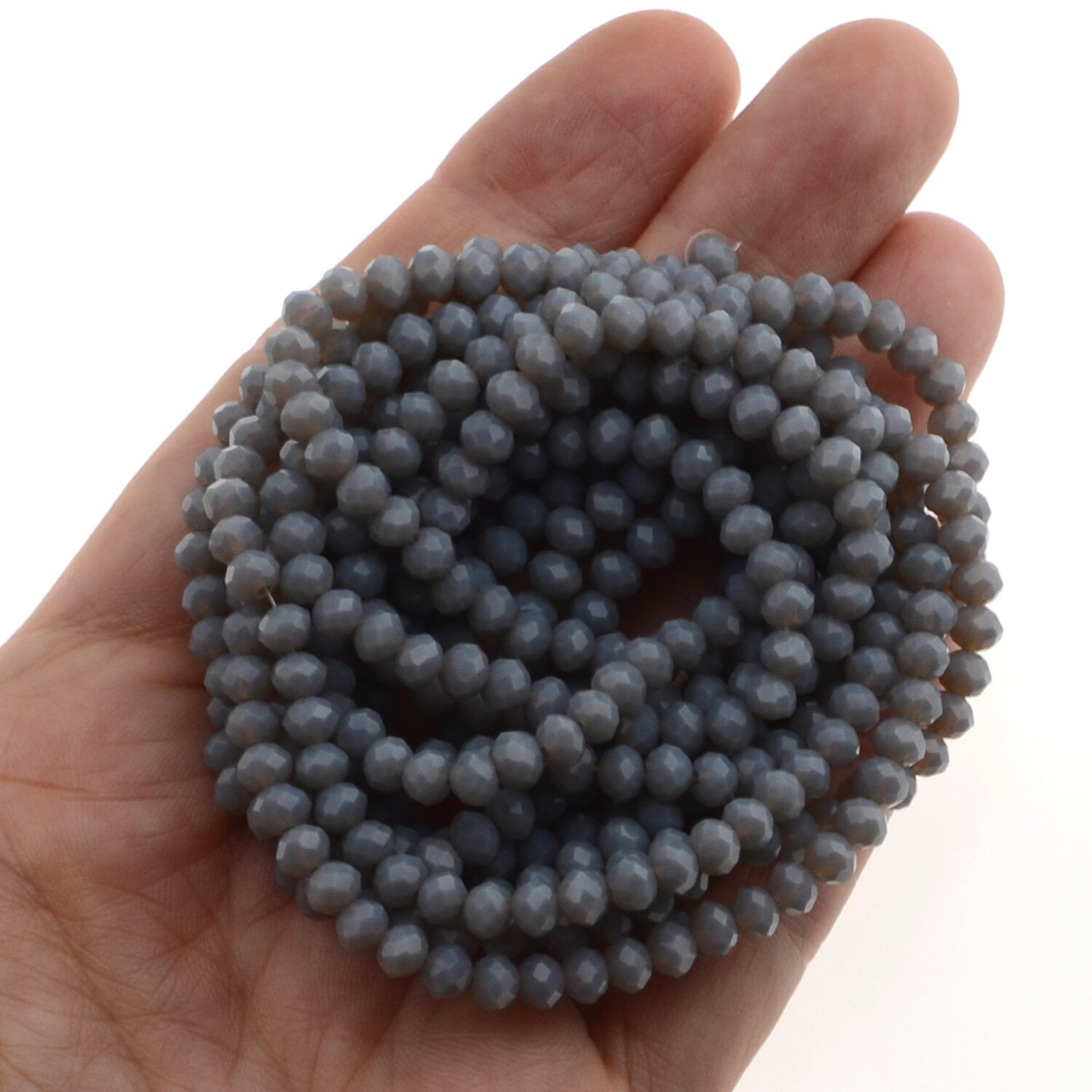 Rondellen Glasperlen 4mm facettiert / 40 Stück