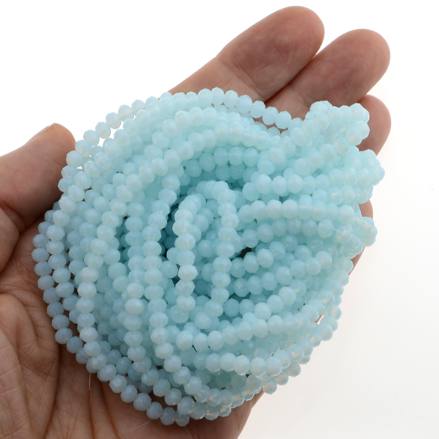 Rondellen Glasperlen 4mm facettiert / 40 Stück