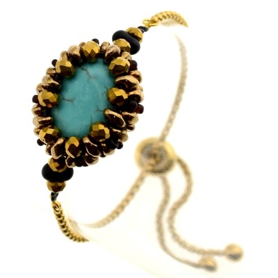 830. Kit mit Perlen, Anleitung und Zubehör / Schmuck selber machen / Armband