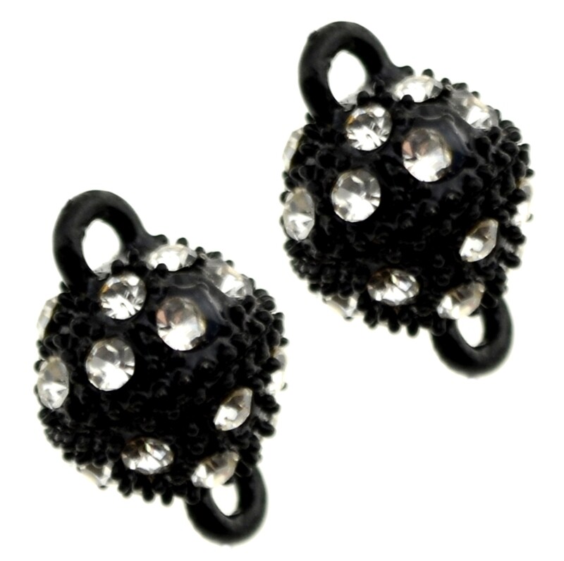2x Magnetverschluss 10x16mm mit Straßsteinen