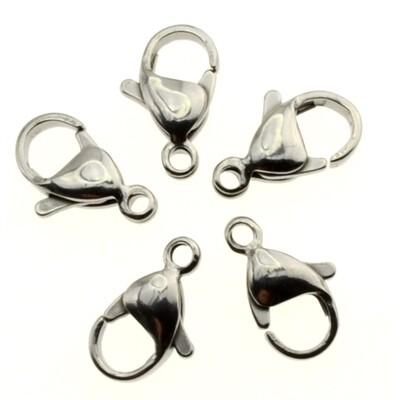 5x Hochwertige Karabinerverschluss Schmuck aus Edelstahl/ 12mm 5x Hochwertige Karabinerverschluss Schmuck aus Edelstahl/ 12mm