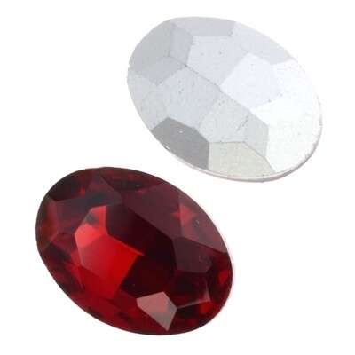 Fancy Stonel  18x13mm dunkel rot/ 3 Stück