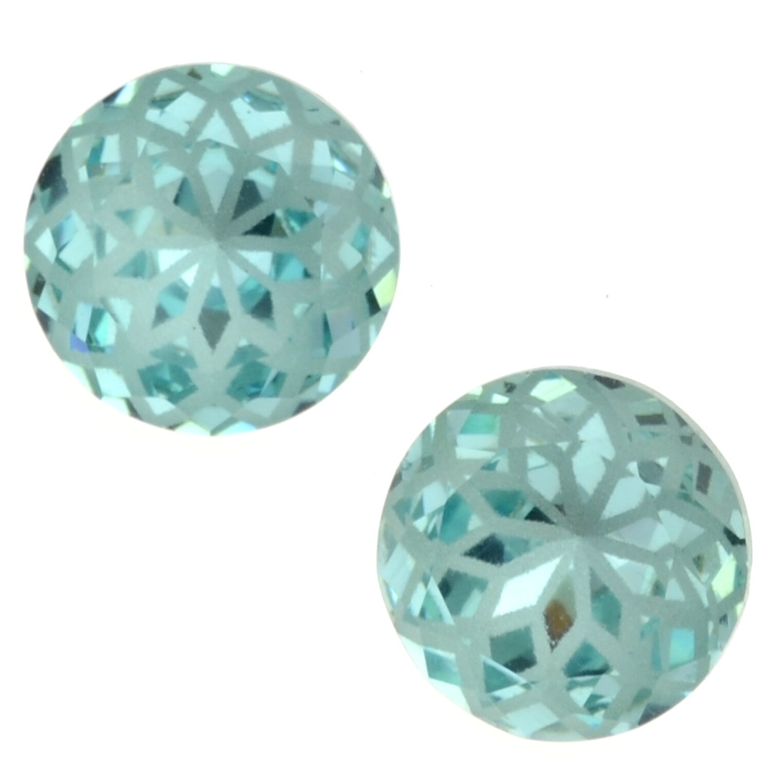 Rivoli Crystal Glas Cabohon 14mm / Aquamarine/ 1 Stück