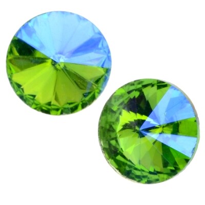 Rivoli Crystal Glas Cabohon 14mm /grün/ 3 Stück Rivoli Crystal Glas Cabohon 14mm /grün/ 3 Stück