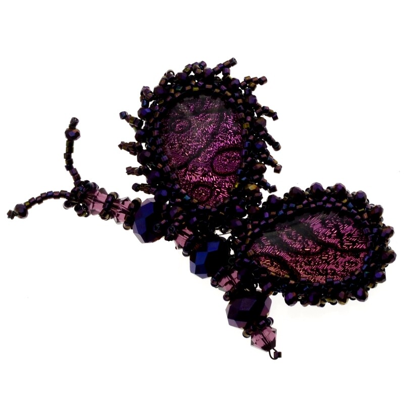 745. Schmuckherstellungs Set  Schmetterling / Brosche selber machen DIY Kit mit Perlen + Anleitung + Zubehör