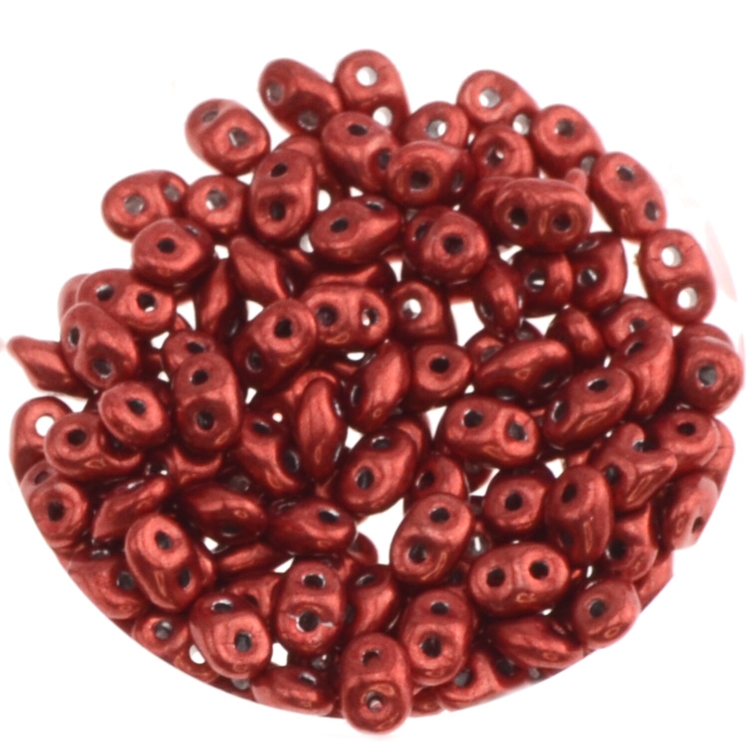Super Duo Perlen  2,5x5mm saturated metall cranberry /5g