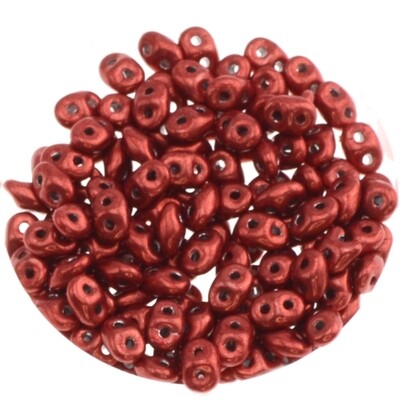 Super Duo Perlen 2,5x5mm saturated metall cranberry /5g Super Duo Perlen 2,5x5mm saturated metall cranberry /5g