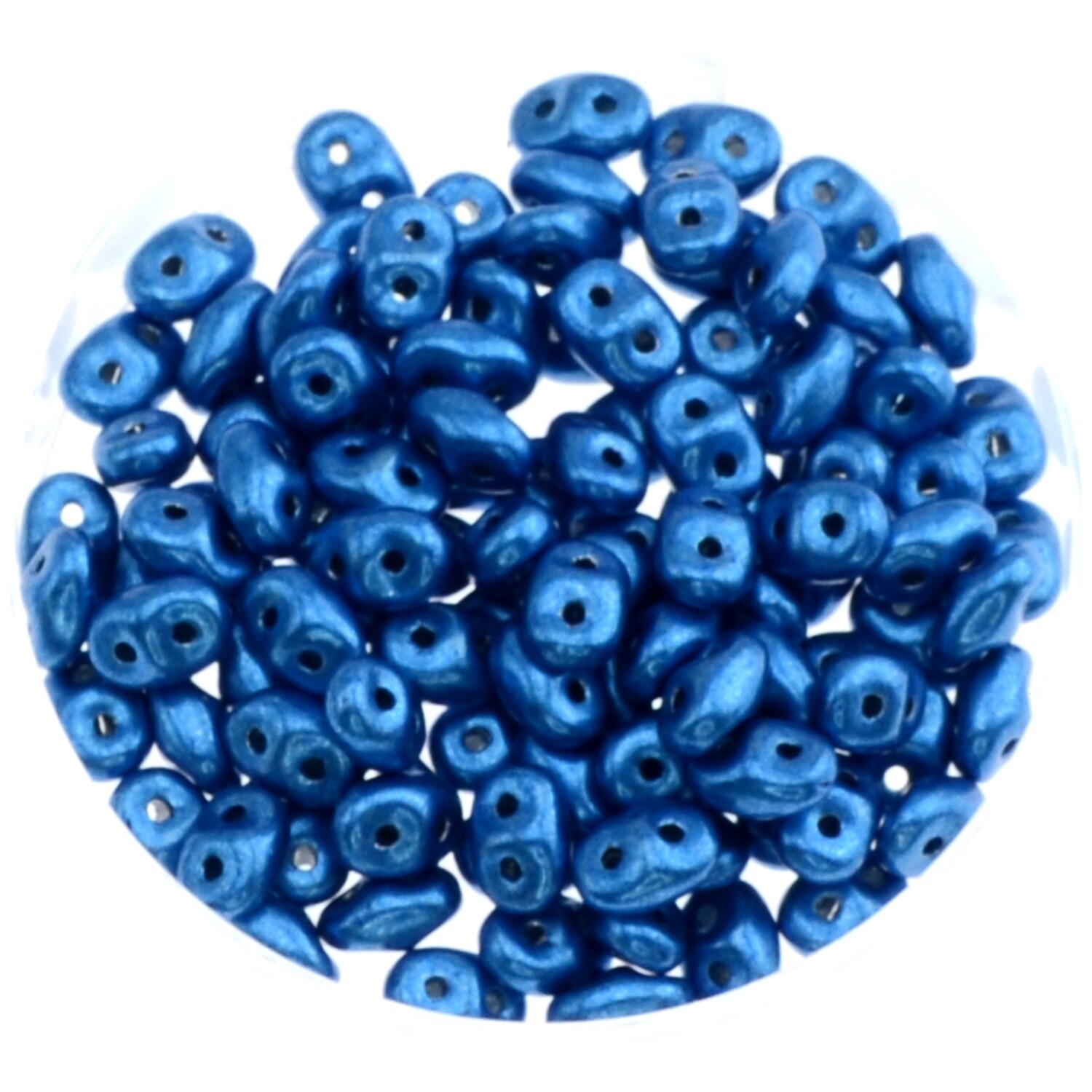 Super Duo Perlen  2,5x5mm saturated metall nebulas blue /5g