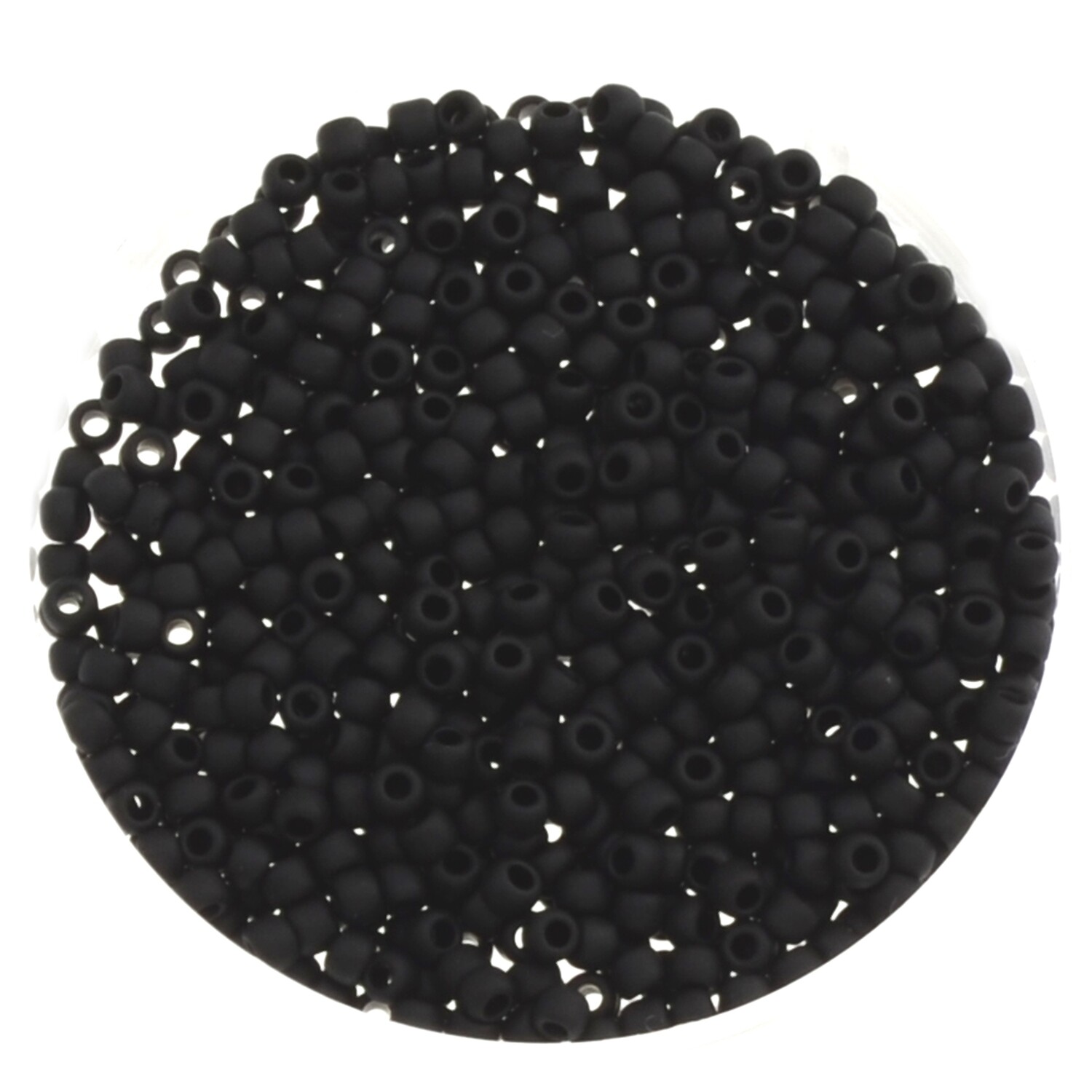 Hochwertige japanische Rocailles Toho 2,1mm rund Nr.11 matte   schwarz  Color 49f / 9g
