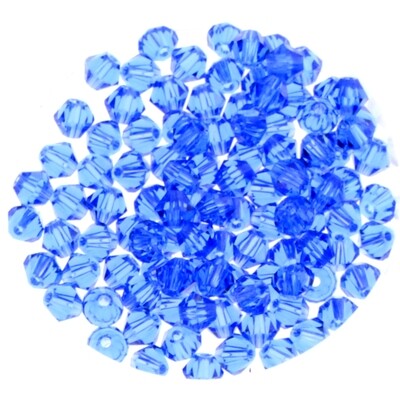 Bicone Glasschliffperlen 4 mm – 30 Stück | Königsblau mit edlem Facettenschliff – DIY Schmuckperlen zum Auffädeln Leuchtend blaue Bicone Glasschliffperlen 4 mm – 30 Stück, ideal für Schmuck basteln