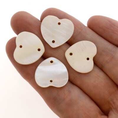 Perlmutt Herzchen ca. 20mm / 10 Stück Perlmutt Herzchen ca. 20mm / 10 Stück
