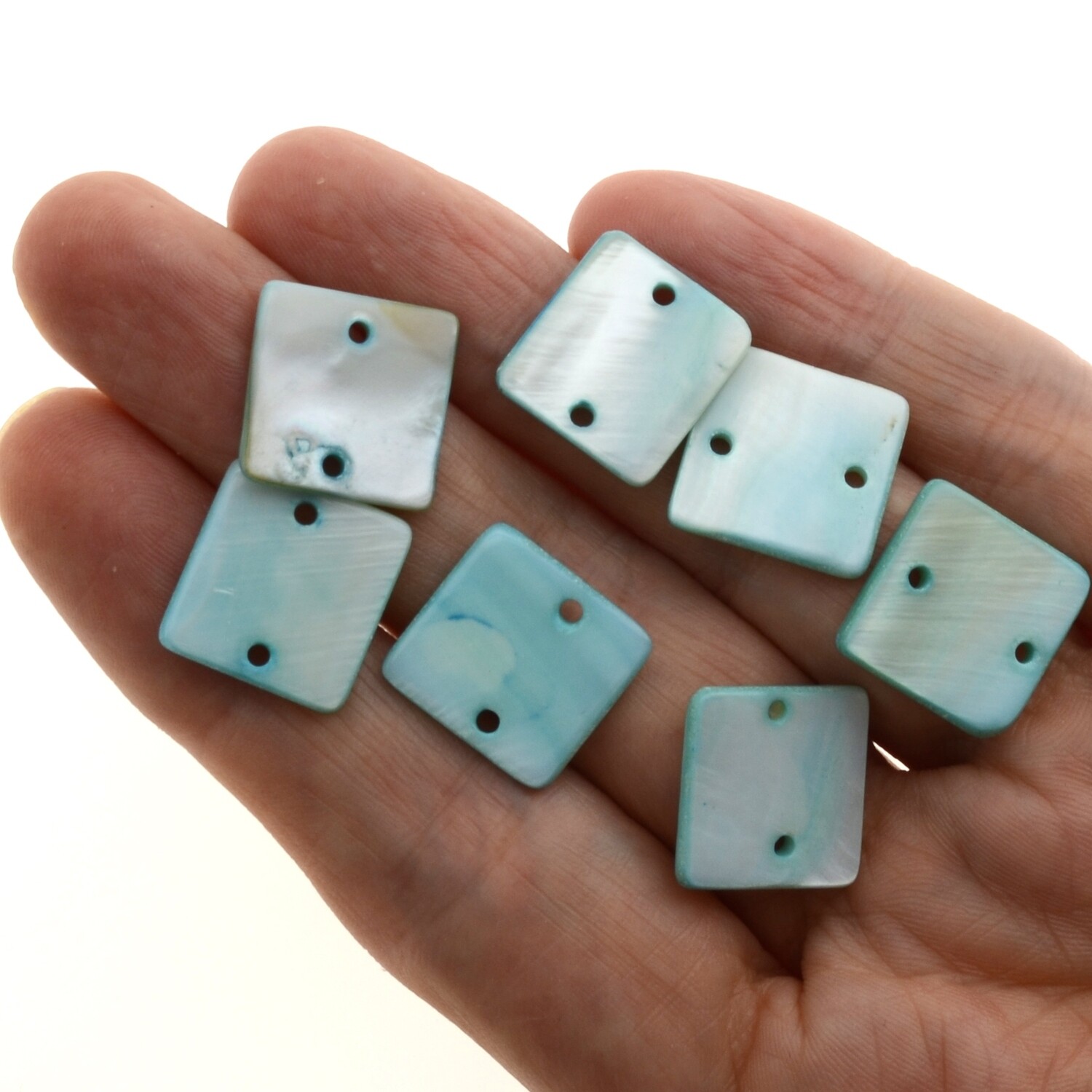 Perlmutt  15x15mm / 10 Stück
