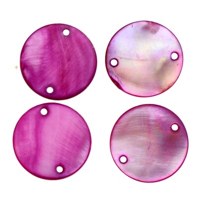 Perlmutt rose gefärbt 20mm / 10 Stück Perlmutt rose gefärbt 20mm / 10 Stück